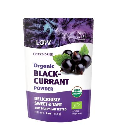 Poudre de cassis bio LOOV labor e partir de cassis entiers 100% baies biologiques lyophilis es et r duites en poudre cultiv es en Europe du Nord sans sucre ajout 113 g