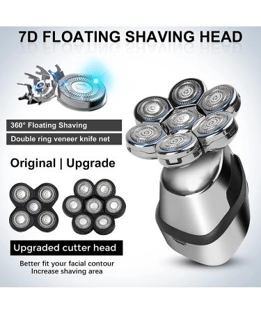 7D Electric Razor for Men and Women - Father's Day Gift - 5 in 1 Head Shavers for Bald Men - Rotary Razor Grooming Kit - Cordless & Rechargeable - Buy Online on GoSupps.com