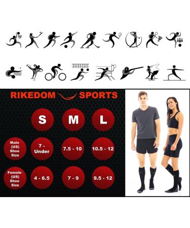 RIKEDOM SPORTS Gradual Compression Stockings & Socks for Men & Women - Medical Grade Support for Improved Circulation - Buy Online on GoSupps.com