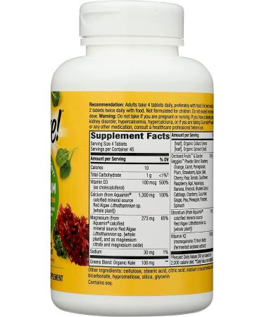 Nature's Way Alive! Calcium with Vitamin D3 & K2, Magnesium - 180 Tablets - Buy Online on GoSupps.com
