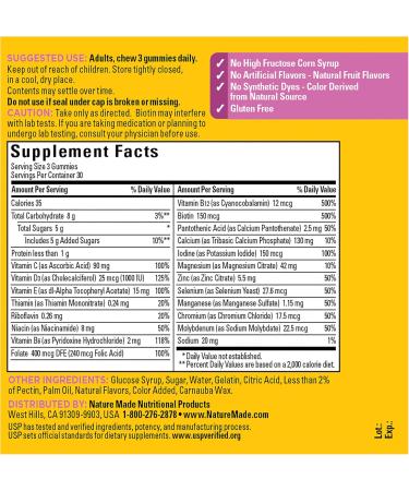Nature Made Advanced Womens Gummy Multivitamins with Magnesium Citrate Calcium B Vitamins Multivitamin Gummies for Women 90 Multi Vitamin Gummies 30 Day Supply 90 Count (Pack of 1) - Buy Online on GoSupps.com