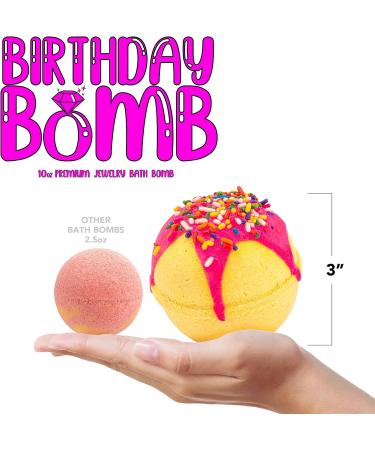 Surprise Jewelry Birthday Cake Bath Bomb | Made in USA | Handmade | Bubble Spa Bath | Ring Size 08 - Buy Online on GoSupps.com
