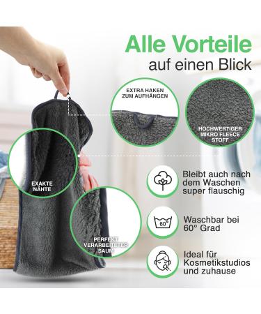 Premium Microfiber Compress Cloths for Cosmetics - Soft & Fluffy Towels (3 Pack Gray) - 25x70 | Studio & Wellness Use - Buy Online on GoSupps.com