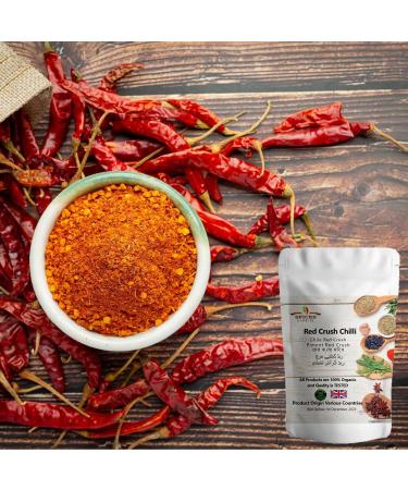 Organic Dried Red Hot Chilli Flakes - BBQ Rub Seasoning - 1kg - Buy Online on GoSupps.com