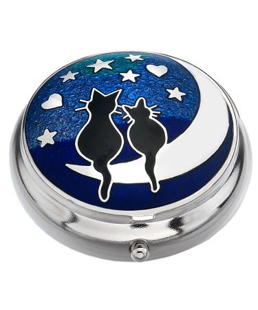 Pill Box in a Cats on Moon Design.
