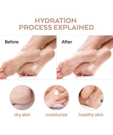 Premium Korean Foot Mask - Intensive Moisturizing Booties for Dry Cracked Feet - 6 Pack Hydrating Socks - Buy Online on GoSupps.com