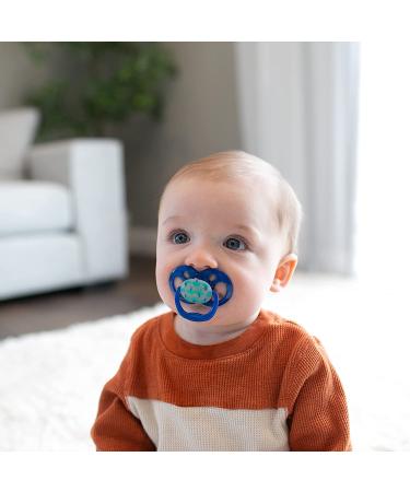 Dr. Brown's Advantage Reversible Baby Pacifier 3-Pack Blue Glow-in-the-Dark | 6-18m | Breathable Open Shield, Max Airflow, 100% Silicone - Buy Online on GoSupps.com
