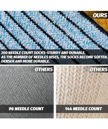 Compression Socks for Men & Women - Plantar Fasciitis Pain Relief Slipproof & Anti-Welding - 3 Couples Blue (34-51) - Buy Online on GoSupps.com