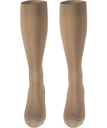 Truform Short Length Surgical Stockings | 18 mmHg Compression for Men & Women | Closed Toe Beige | Medium Size (1 Pair) - International Shipping Available - Buy Online on GoSupps.com