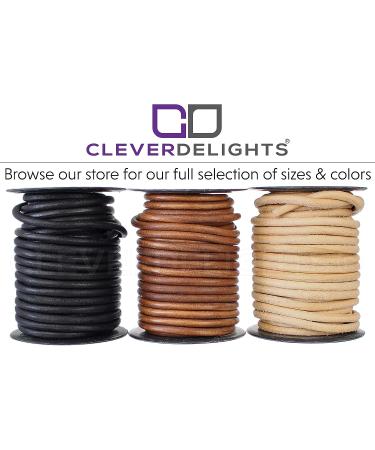 Genuine Leather Cord - 1/4 Round - 10 Feet - Natural | CleverDelights - Buy Online on GoSupps.com