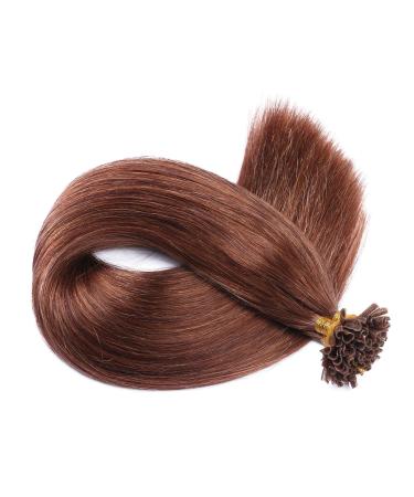 Keratin Bonding - # 33 - Red Brown - 60cm - 150 strands - 1g - 100% Remy Real hair hair extension U -tip Extensions Very high quality by Novon hair extension
