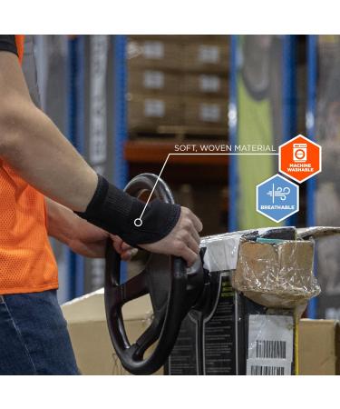 Ergodyne ProFlex 4005 Wrist Brace | Adjustable Structured Support - S-Left Black Splint for Comfort & Stability - Buy Online on GoSupps.com