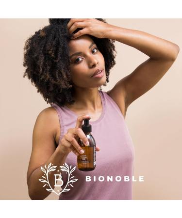Buy Bionoble Organic Castor Oil 500ml - 100% Pure Cold-Pressed for Hair Eyelashes Beard & Nails - Vegan & Cruelty-Free with Glass Bottle & Pump - Perfect Mascara Kit - Buy Online on GoSupps.com
