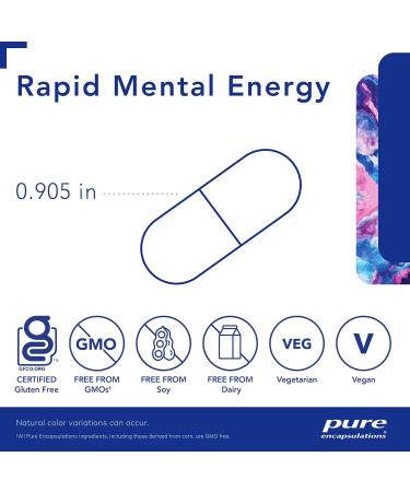 Pure Encapsulations Rapid Mental Energy - Vegan Memory Supplement to Support Brain Health - Ginkgo Biloba Extract Alpinia Galanga & American Ginseng Extract - Non-GMO & Gluten-Free - 30 Capsules - Buy Online on GoSupps.com