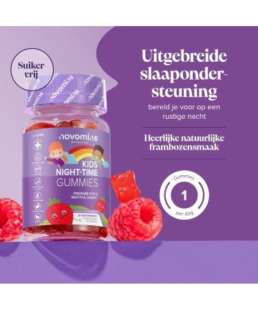 Sleep Gummies for Children Magnesium LTheanine Vitamin B12 Nutritional Supplements for Children at Night Alternative to Melatonin & Sleeping Tablets Vegan & Gluten Free Novomins - Buy Online on GoSupps.com