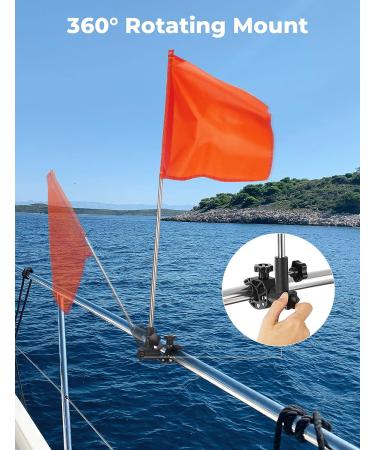 Kemimoto Orange Boat Flag with Replacement Flag for Surfers and Swimmers - Buy Online on GoSupps.com