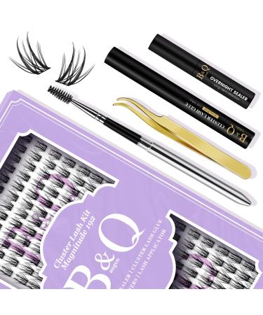 Eyelashes Extensions Set B03+B & Q DIY lash extension set eyelash extension set mascara Individual eyelids adhesive remover remover for eyelashes extensions set beginners (set b03b03) D-8-16MIX 192PCs lash set B03+B03