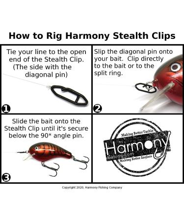 Harmony Fishing Stealth Clips (25 Pack) - Black Stainless Ultra-Strong Fast-Swapping Power Snaps - 13mm (25# Test) - Buy Online on GoSupps.com