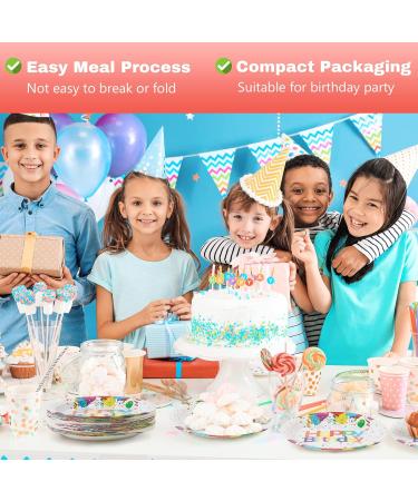 CENLBJ Happy Birthday Party Plates Colorful Birthday Party Disposable Plates 9inch-50pcs Birthday Party Paper Plates for Birthday Party Decorations HappyBirthday-B - Buy Online on GoSupps.com