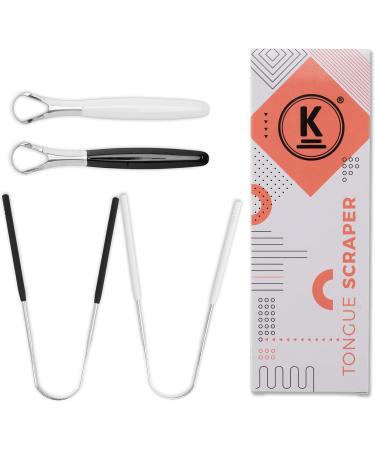 K-Pro Reusable Tongue Scraper | Medical Stainless Steel Tongue Cleaner for Better Oral Health - Buy Online on GoSupps.com
