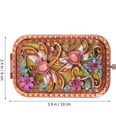 Beaupretty Moms Gift Folding Pocket Mirror - Double-Sided Small Dragonfly Travel Makeup Mirror - Claret - Buy Online on GoSupps.com