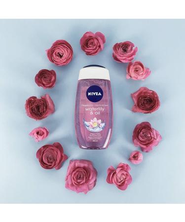 NIVEA Waterlily & Oil Shower Gel (250 ml) Refreshing Shower Gel with Valuable Oil Beads Pampering Shower with Delicate Water Lily Fragrance - Buy Online on GoSupps.com