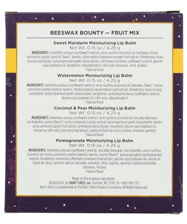 Burt's Bees Fruit Beeswax Bounty Gift Set - Natural Skincare Perfect Gift | Shop Internationally - Buy Online on GoSupps.com