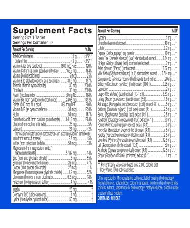 Buy Swisse Premium Ultivite Daily Multivitamin for Men 50+ | 50 Tablets - Boost Vitality & Health - Buy Online on GoSupps.com