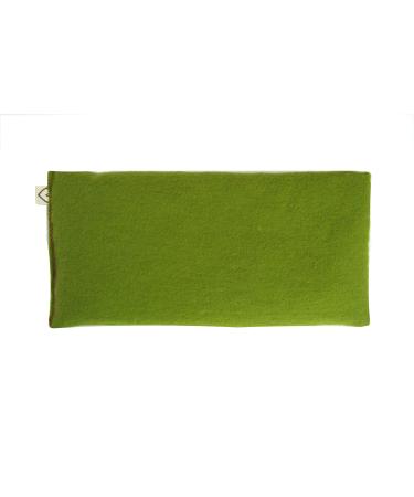 Peacegoods Unscented Eye Pillow - Made from Soft Cotton Flannel - Weighted Filled with Flax Seed Microwavable - Yoga Massage Headache Sleep Made USA- Kiwi Green