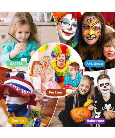  ZZXLOPEZ ZZXLOPEZ Face Paint Children's Makeup Palette Fluorescent UV Paint 15 Colours 15 Colours Face Oil Paint Palette for Hallo - Buy Online on GoSupps.com
