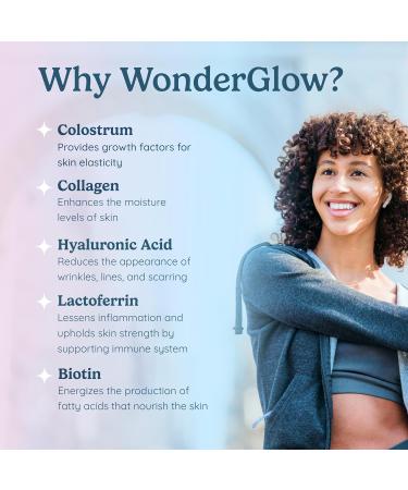WONDERCOW Hair Skin and Nails Vitamins w/Bovine Colostrum Collagen Hyaluronic Acid Biotin Zinc & Lactoferrin Supports Faster Hair Growth Stronger Nails and Glowing Skin (30 Servings Capsule) Capsule 90 Count (Pack of  - Buy Online on GoSupps.com