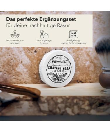 St rtebekker Premium Coconut Razor Soap 210g (3-Pack) - Handmade Vegan Shaving Soap for Men & Women - Perfect for Smooth Shaving Foam - Buy Online on GoSupps.com