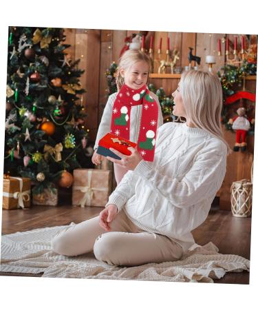 Amosfun Christmas Scarf Gifts for Children - 124x19cm Holiday Cloth Featuring Miss Christmas Tree & Hirsch - Buy Online on GoSupps.com