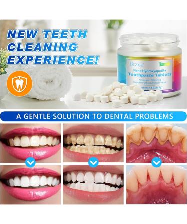 Nano Hydroxyapatite Toothpaste Tablets | Fluoride Free Eco-Friendly Freshens Breath - 70 Chewable Tablets - Buy Online on GoSupps.com