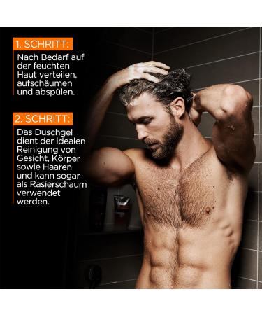 L'Or al Paris Men Expert XXL Shower Gel & Shampoo for Men | 400ml (4 Pack) - Body Hair & Face Cleanser with Taurin & Hydra Energy - Buy Online on GoSupps.com