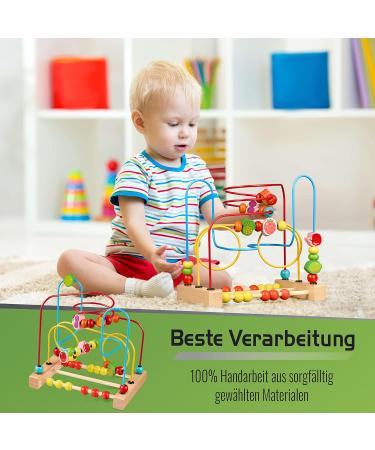 Buy Balinco MOTOR SKILLS LOOP - Wooden Toy Bead Labyrinth with Fruit Elements & Bead Slider | Ideal Baby Toy for 6 Months+ - Buy Online on GoSupps.com