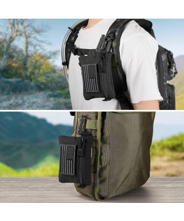 FRTKK Tactical Compact EDC Pouches - 2 Pack Military Molle Utility Organizer Coin Purse Keychain Credit Card Holder Waist Pack Black - Buy Online on GoSupps.com