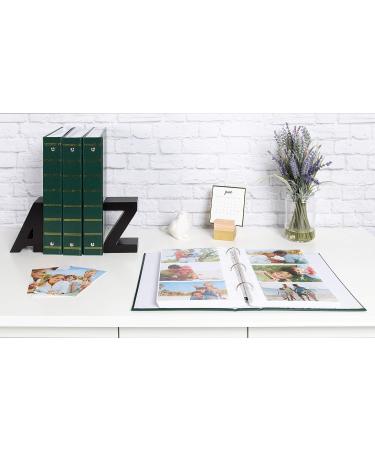 DesignOvation Traditional Photo Albums - Set of 4, Holds 300 4x6 Photos, Dark Green - Buy Online on GoSupps.com