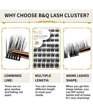 Buy BQ Lash Colored Cluster Eyelashes - DIY Eyelash Extensions (B42 D-14mm) | Best Home Beauty Solution - Buy Online on GoSupps.com