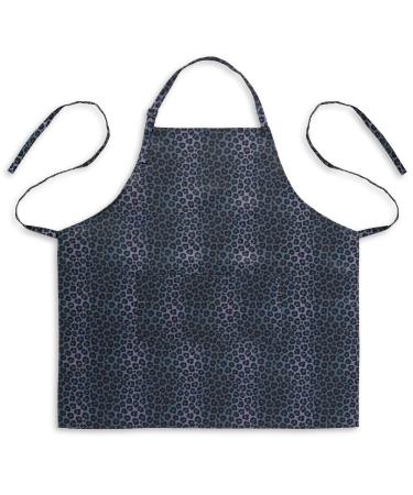 Plus Size Hair Stylist Apron for Women - Extra Large Salon Apron XL/XXL Oversized Comfortable Fit - Stylish Extra Wide Aprons for Nail Technicians Make-up Artists and Estheticians Black Leopard
