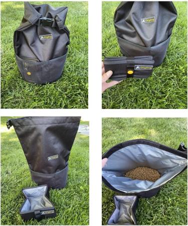 OllyDog Kibble Carrier & Travel Bowl in Amber Green | Dog Food Container for Travel, Hiking, Camping | Convenient Dog Accessories - Buy Online on GoSupps.com