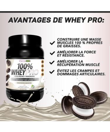 Farma Fusion 100% Pure Whey Protein with Collagen & Magnesium | 43g Pure Protein Per Serving | 0% Sugars | Taste Biscuit 1000g - Buy Online on GoSupps.com