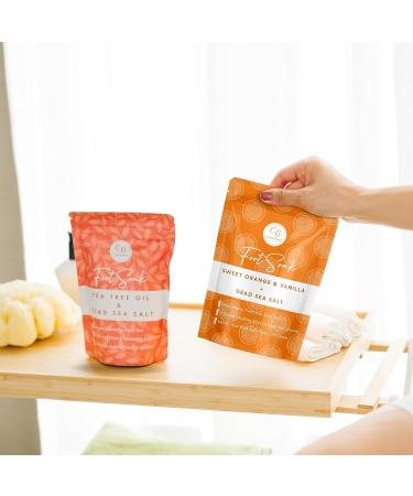 CalmGenix Foot Soak with Tea Tree Oil & Dead Sea Salt | Helps Treat Nail Fungus and Athletes Foot Foot Spa Bath | Foot Moisturiser & Deodorizer Feet Soak | Exfoliating Foot Soak Multipack - Buy Online on GoSupps.com