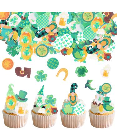 St Patrick's Day Cupcake Toppers Stickers Multi-pieces Cake Decorations Shamrock Theme Party Favors Supplies Various Shapes and Patterns (B) - Buy Online on GoSupps.com