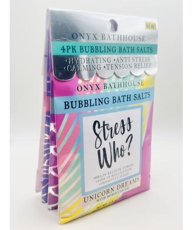Onyx BATHHOUSE 4 Pack Bubbling Bath Salts 12 Oz Each!