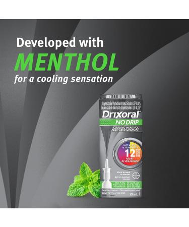 Drixoral No Drip Cool Menthol Spray Cooling Sensation with 12 Hour Relief 15ml - Buy Online on GoSupps.com
