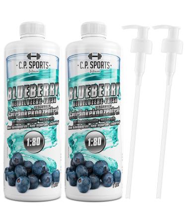 C.P.Sports Blueberry Beverage Syrup - Sugar-Free Mineral Drink Concentrate with Vitamins | 2L + Pump Donor | Perfect for Sports & Fitness - Buy Online on GoSupps.com
