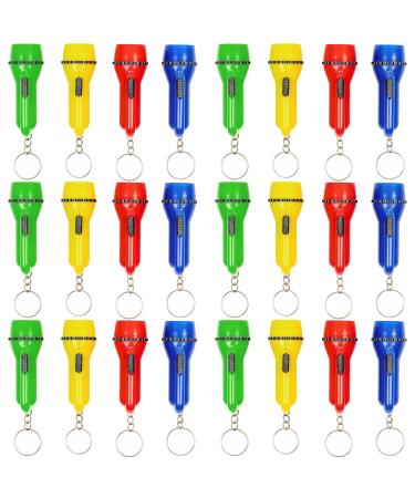 The Twiddlers 24 flashlight key pendants for children - ideal as a gift & gift - Children's birthday giveaway camping outdoor security