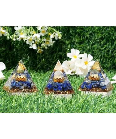 Buy Xiannvxi Lapislazuli Orgonite Pyramid - Positive Energy & Spiritual Healing Crystals for Meditation | International Shipping - Buy Online on GoSupps.com