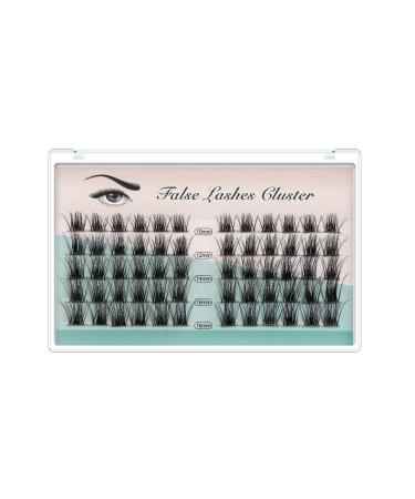 Sulv Eyelashes 10-12-14-16mm Mix Wide Cluster Eyelash Extension Natural 3D Russian Volume Faux 3D Effect Glue Bonded Cluster Eyelashes (10#10-12-14-16mm Mix)